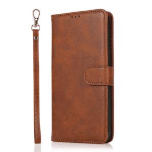 iPhone SE 2022 Compatible Case Cover Leather Flip Wallet- Brown
