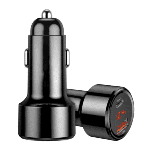 PPS Digital Display Intelligent Dual Quick Charging: Versatile and Secure 45W Car Charger- Black