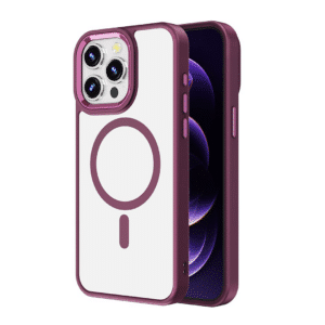 iPhone 15 Compatible Case Cover Metal Camera Lens Magnetic Transparent Magsafe